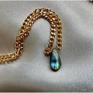 Labradorite Chunky Chain Choker